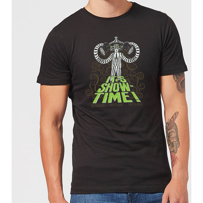 Beetlejuice It's Show-Time Unisex T-Shirt - Black - S - Zwart