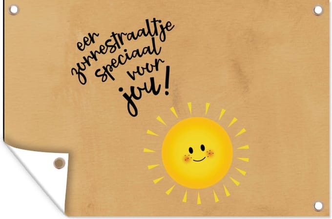 Tuinposters buiten Sterkte - Quotes - Zon - 90x60 cm - Tuindoek