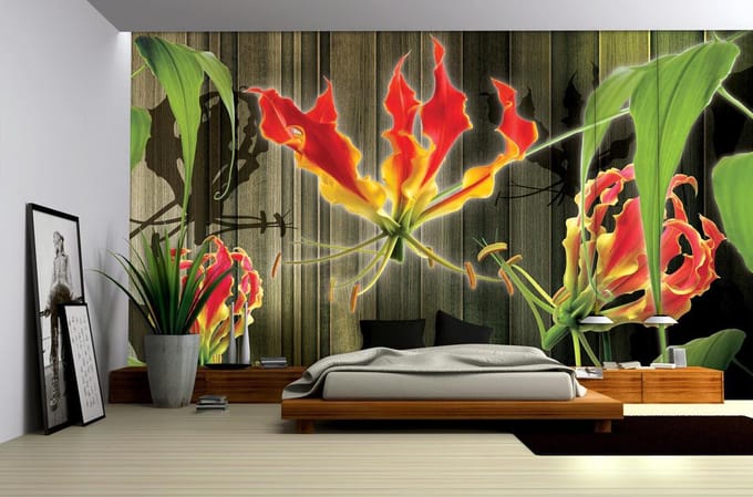Flowers Floral Photo Wallcovering