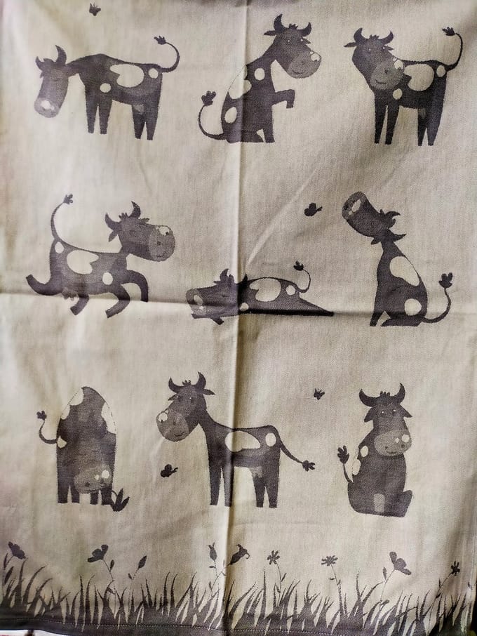 Theedoek les vaches - de koeien - Set van 2 keukendoeken