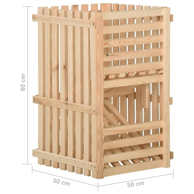 vidaXL - Aardappelkist - 50x50x80 - cm - massief - grenenhout