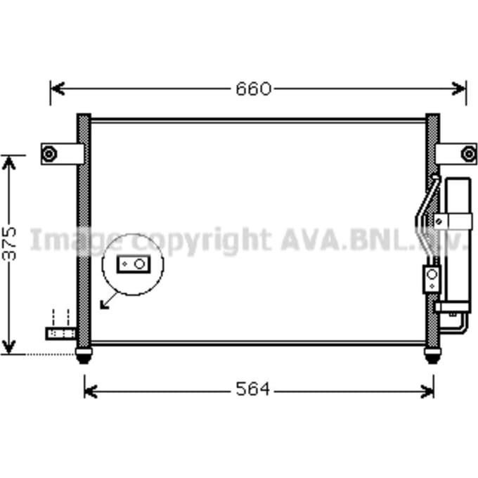 Condensator, airconditioning AVA COOLING DW5049D AVA