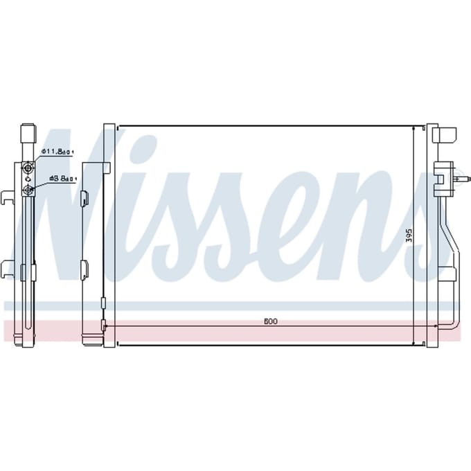 Condensator, airconditioning NISSENS 940246
