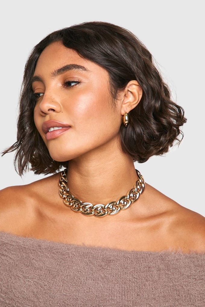 boohoo Dames Chunky Ketting | Goud