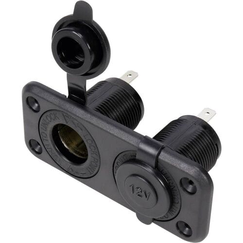 TRU COMPONENTS Dubbele auto-inbouwbus met beschermkap Stroombelasting (max.): 20 A 12 V=