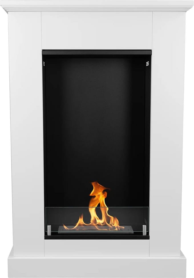 Bio-ethanol haard Pula Mini met glas – vrijstaande sfeerhaard zonder schoorsteen