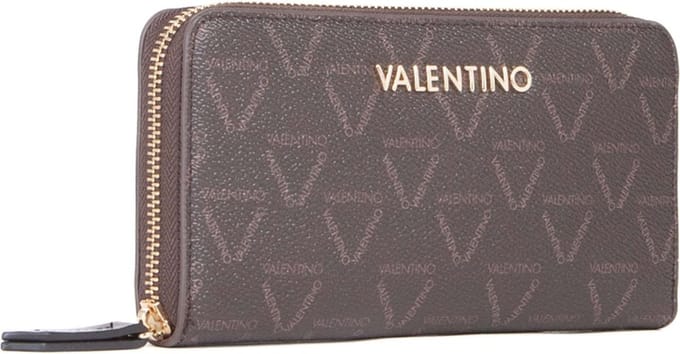 VALENTINO Portemonnee Lady Re Zip Around Wallet Moro / Nero Donkerbruin