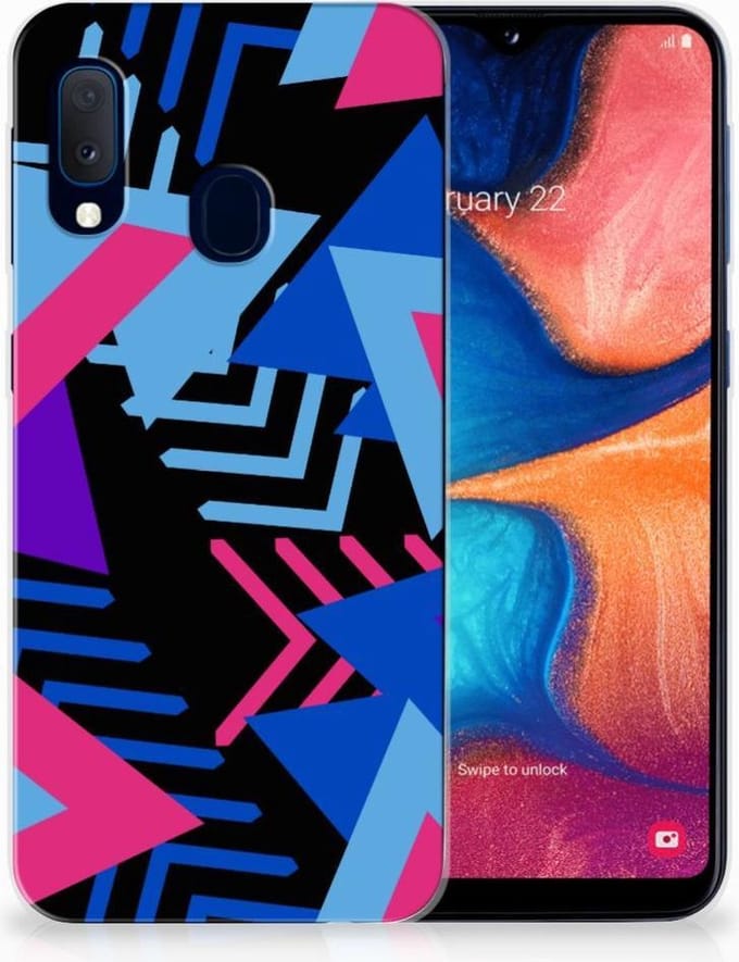 Samsung Galaxy A20e TPU Hoesje Funky Triangle