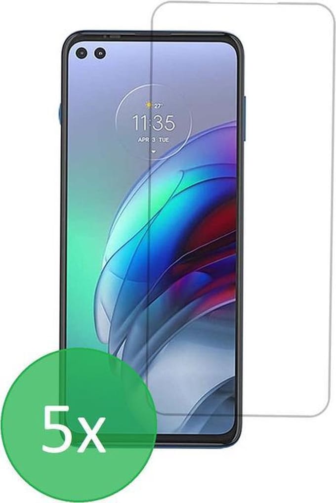 Geschikt Voor: Motorola Moto G100 - 5x Screenprotector - screen protector - glas - bescherm - beschermglas