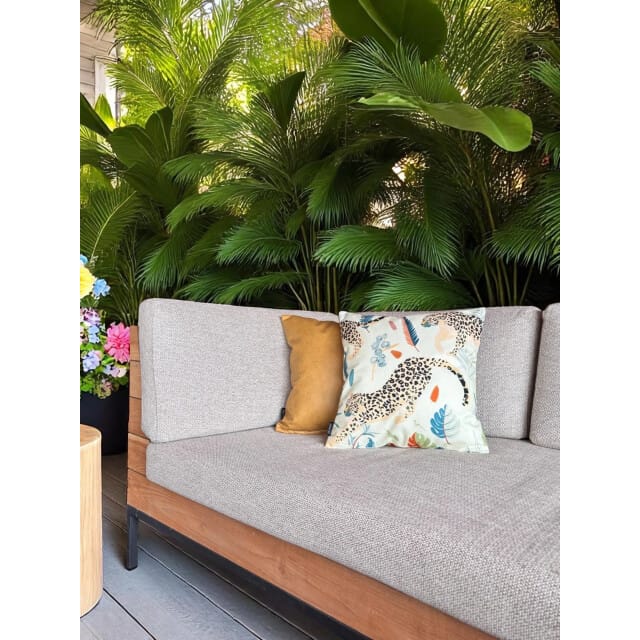 Gek op kussens! Sierkussen luipaard outdoor | 45 x 45 cm | katoen/polyester