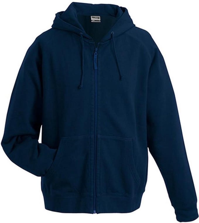 James and Nicholson Unisex Hooded Jacket (Marine)