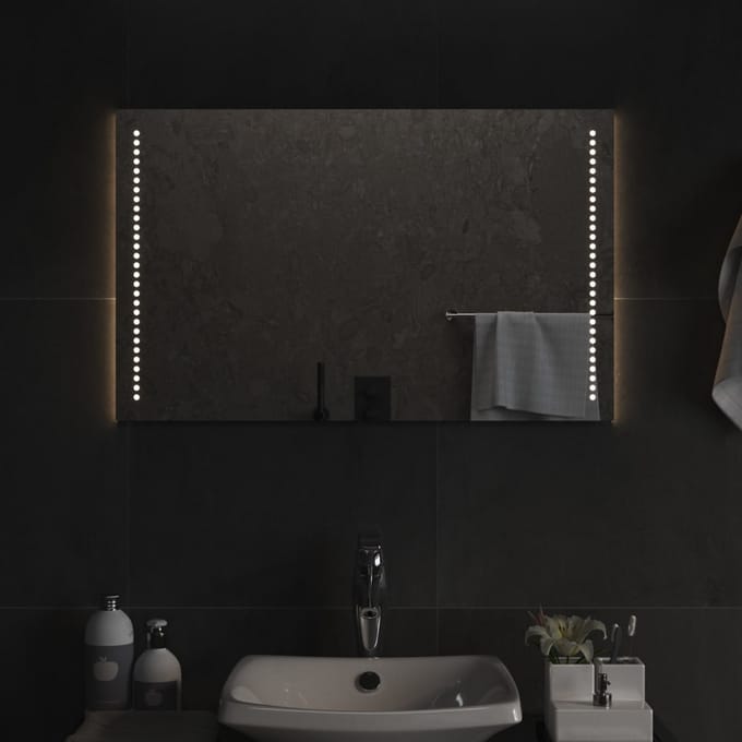 vidaXL - Badkamerspiegel - LED - 50x80 - cm