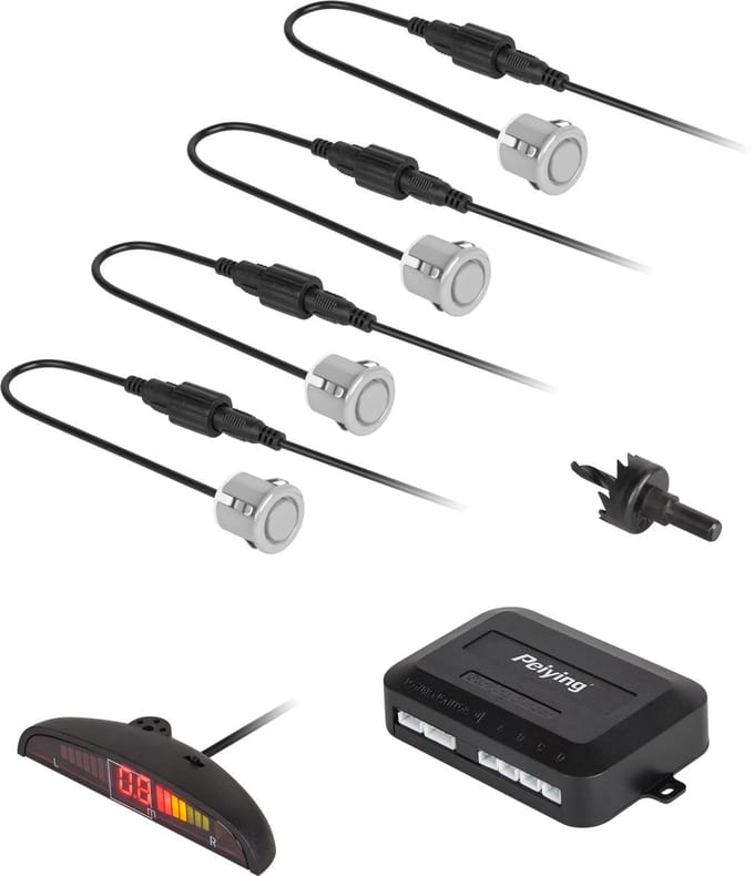 Peiying - Parkeersensoren - Achteruitrijcamera - LED-scherm - 4 stuks