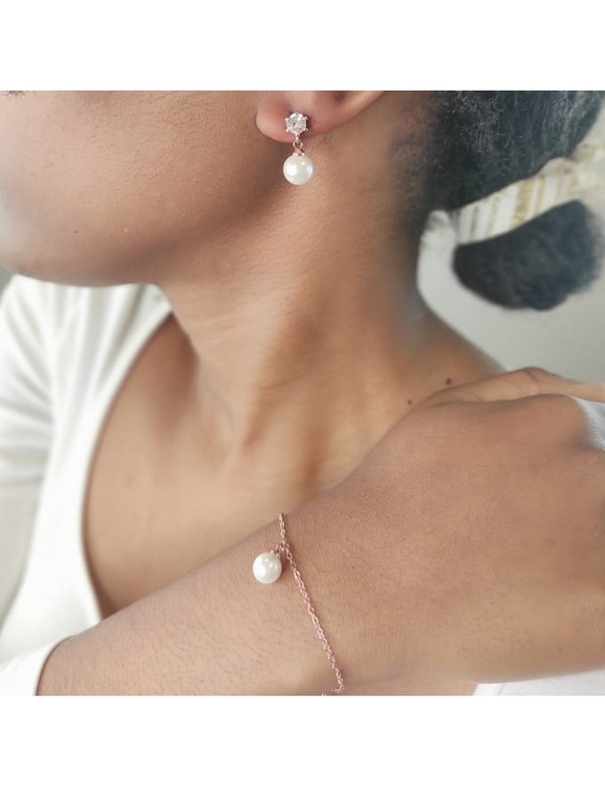 Pauline Crystal Pearl-set en doos - Kristal