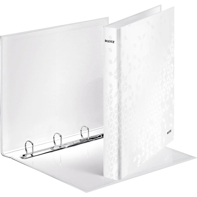Leitz Wow Gelamineerde Ringband - 4-rings - Rugbreedte van 40mm - Wit