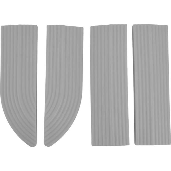 4PCS Balayeuse Universelle Seuil de Porte Escalier Roue Seuil de Porte Fauteuil Roulant Assemblage Libre Seuil de Porte en Caoutchouc grise