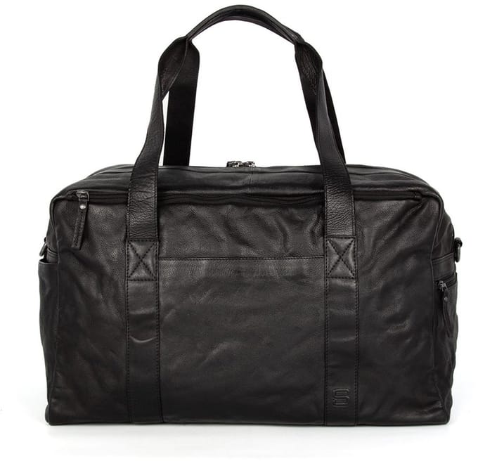 Leren Weekendtas - 17 inch - Brian - Zwart