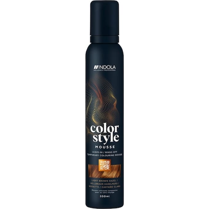 INDOLA Color Style Mousse Lichtbruin hazelnoot Haarkleuring Dames 200 ml