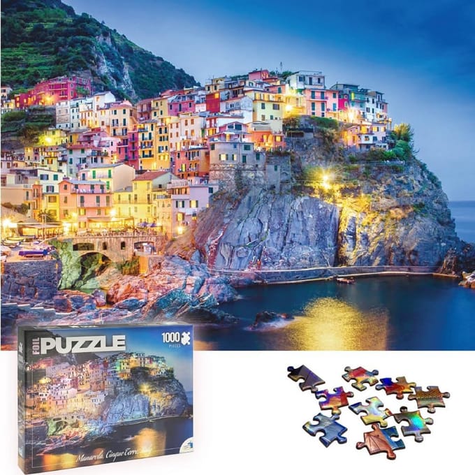 Metaalfolie Puzzel van 1000 Stukjes - Italië Panorama