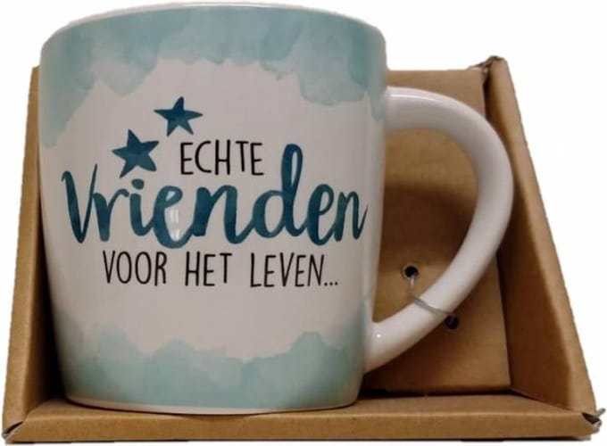 Mok - Enjoy - Echte vrienden - Met binnentekst