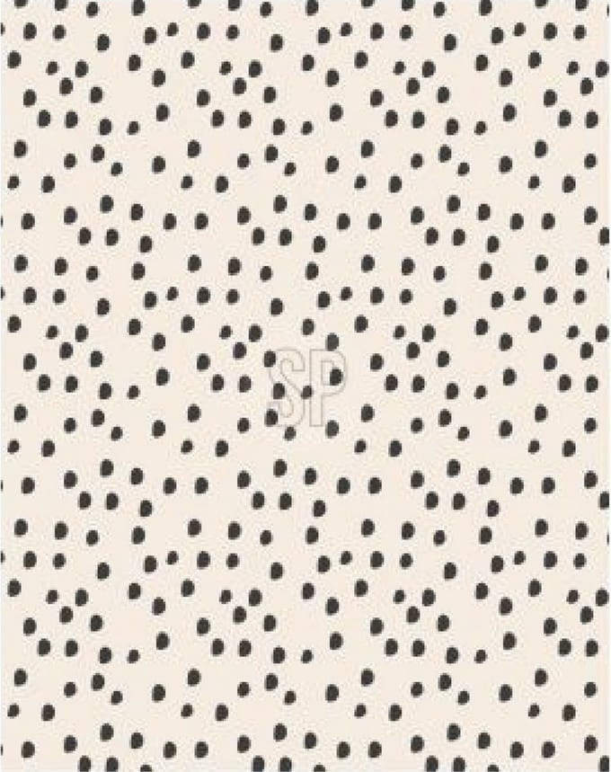 H&S Collection Fleece deken - beige - zwarte stippen - 130 x 170 cm - warm - zacht - comfortabel - voor bank en bed