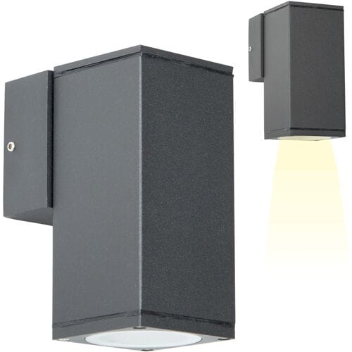 KS Verlichting Kevin Muurlamp Antraciet met Lichtsensor LED