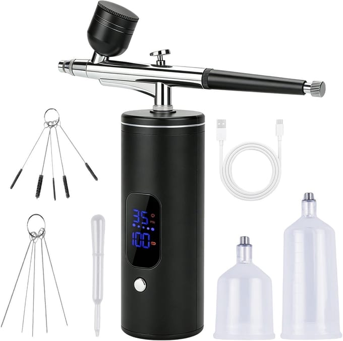 Dailygoods - Draadloze Airbrush-Set met Compressor voor Make-up en Taartdecoratie