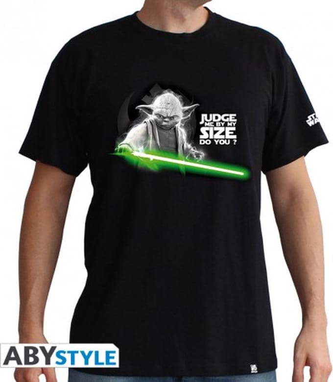 Star Wars - Zwart T-shirt Yoda print man - basic shirt