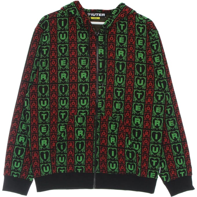 Heerlijk lichtgewicht sweatshirt met capuchon en capuchon voor heren, jacquard en capuchon met rits, multi
