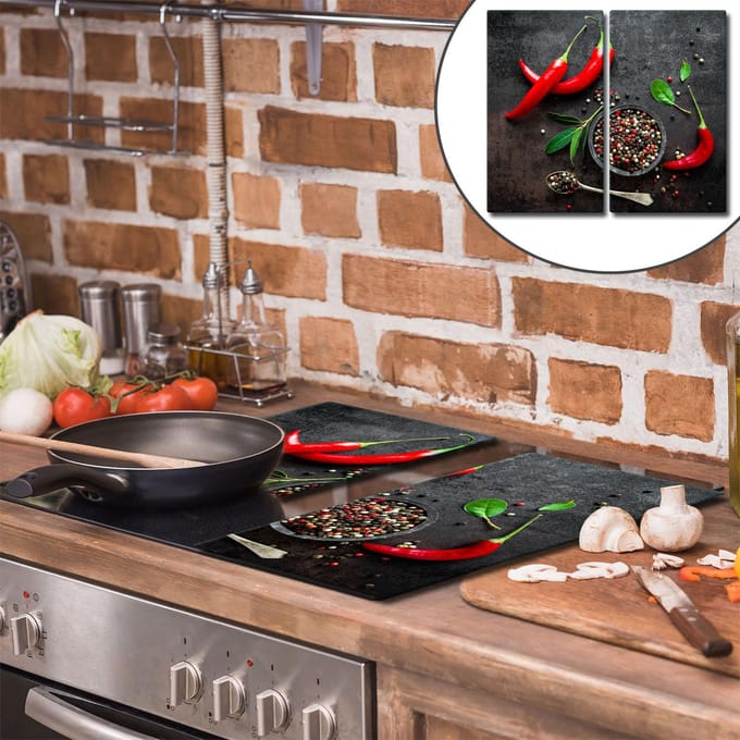 TMK ArtDeko - Gekleurde Snijplank - 2x30x52 cm - Chilli