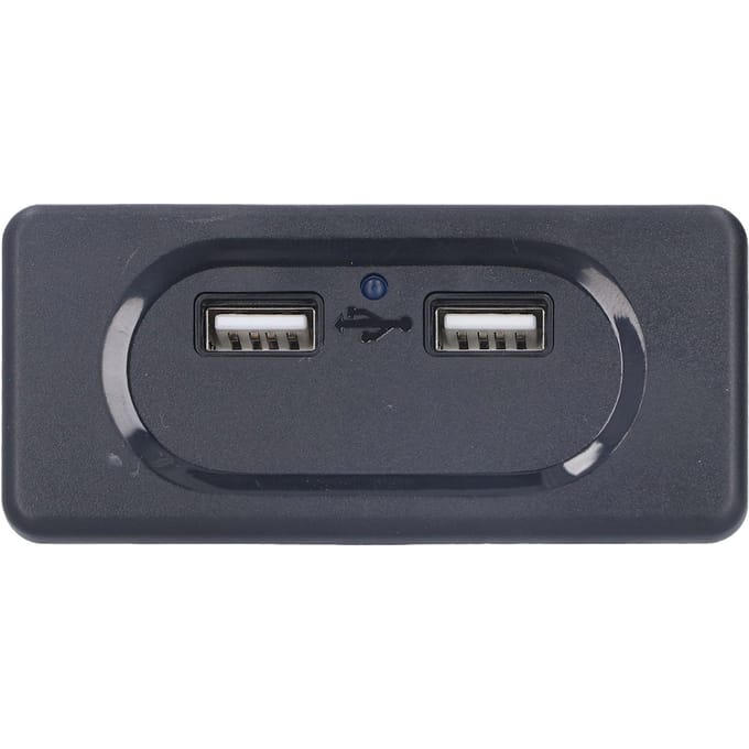 RV USB-oplader Hoge Snelheid Dubbele Poort Intelligente Schakeling Auto-oplader Socket met Blauwe LED