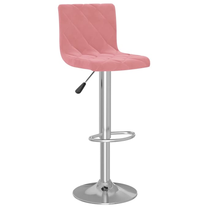 vidaXL - Barkrukken - 2 - st - fluweel - roze
