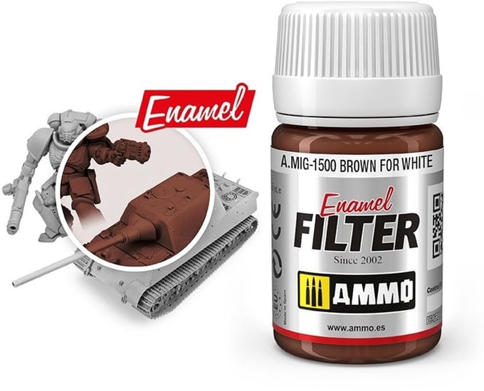 AMMO by Mig Jimenez Modelbouwdecoratie - MIG 1500 Brown For White Effecten potje