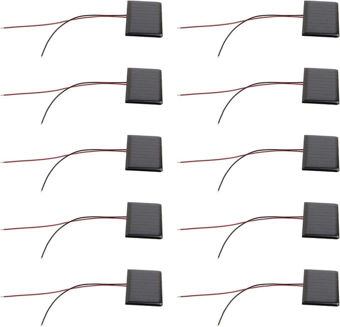 Zonnepanelen - Mini Zonnecellen - Doe-het-zelf Projecten - Compact Ontwerp - 68 x 37 mm - Zwart