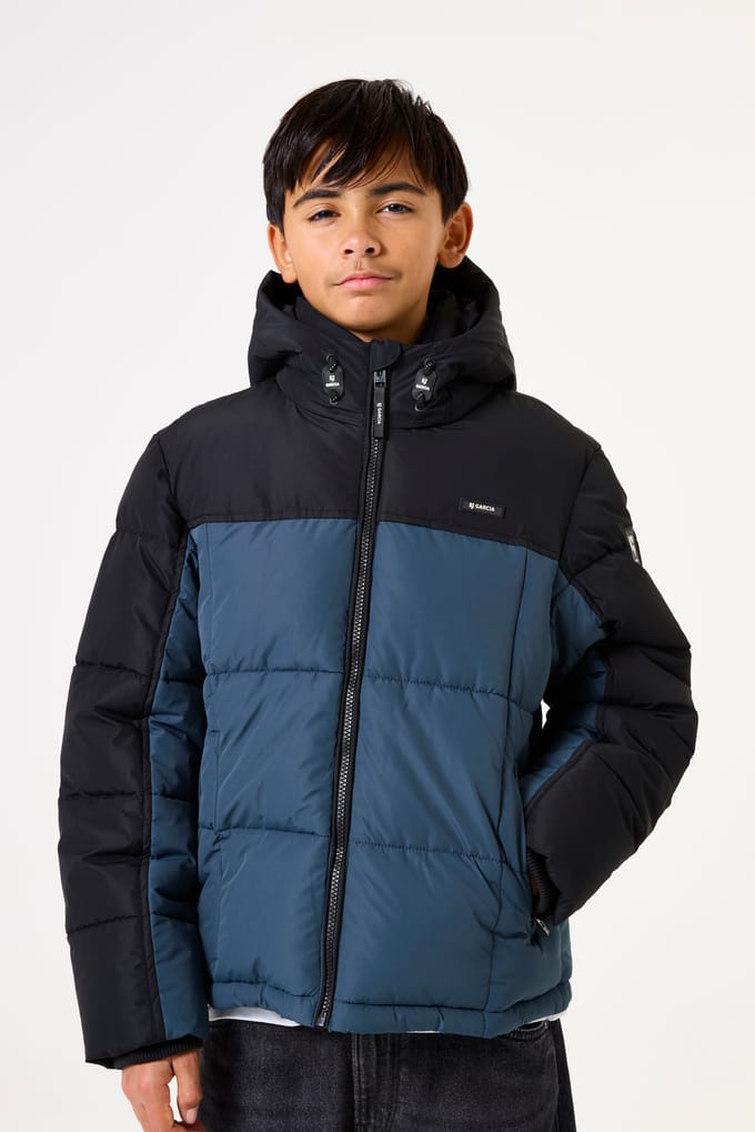 Regular fit winterjack in doorgestikte look