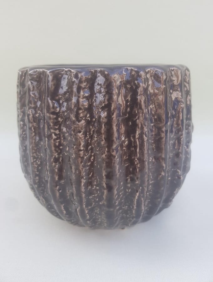 MIca Decorations Luuk pot round grey