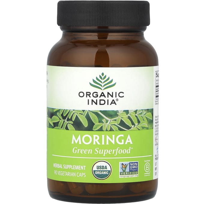 Inde Bio, Moringa, 700mg, 90 gélules végétales (350 mg par comprimé)
