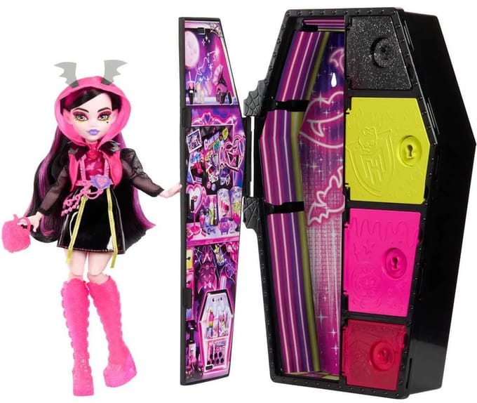 Monster High Skulltimate Secrets - Neon Frights - Draculaura - 21 cm - Modepop