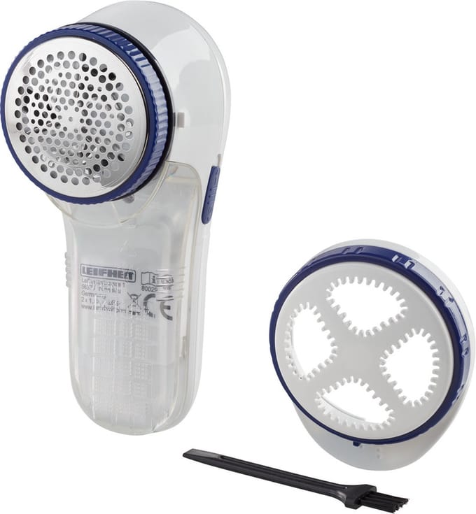 Leifheit elektrische kledingontpluizer pluizentondeuze - incl. batterijen - wit - blauw