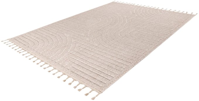 Lalee Luxor Vloerkleed - Berberstijl - Boho Modern - Beige - 3D-effect - Comfortabel en Onderhoudsvriendelijk