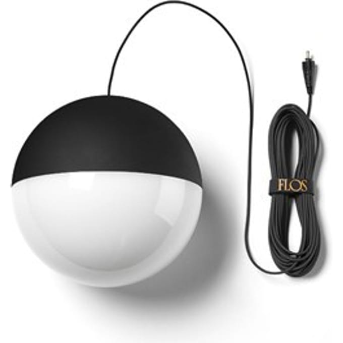 Flos String Light Sphere touch dim Hanglamp - black - Rosette - 22 m