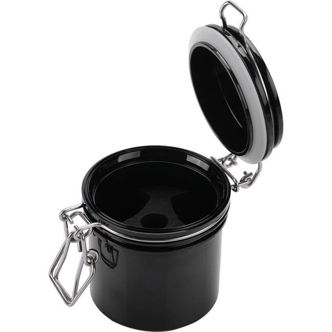 Réservoir de Stockage de Colle à Cils Pot de Stockage Scellé Activé Conteneur Cylindre black