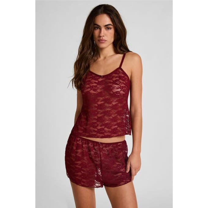 Hunkemöller Short volledig Kant Rood