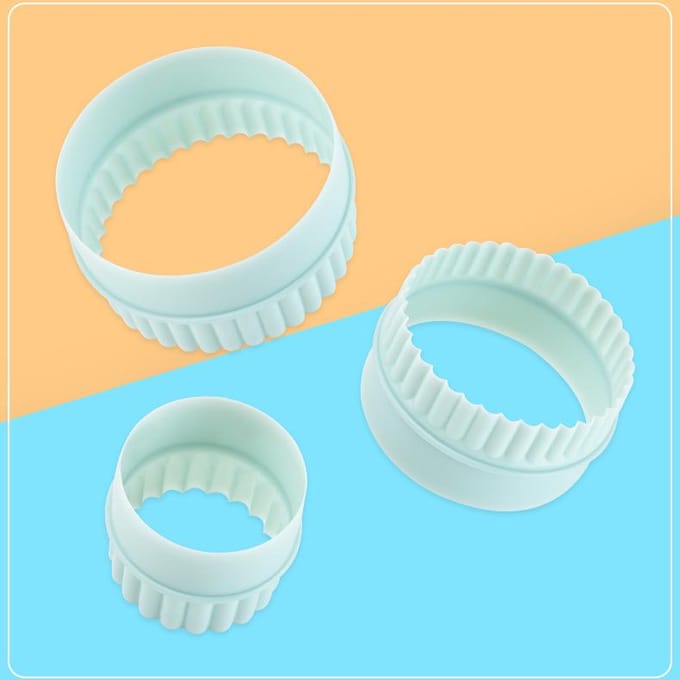 Emporte-pièces en plastique ondulé Double face, moule à gâteau pour outils de cuisine, 8 pièces 8pcs white