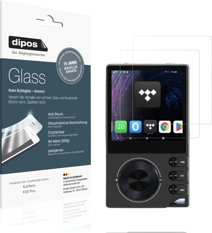 dipos – 2x Pantserfolie geschikt voor Surfans F20 Pro | 9H Screenprotector