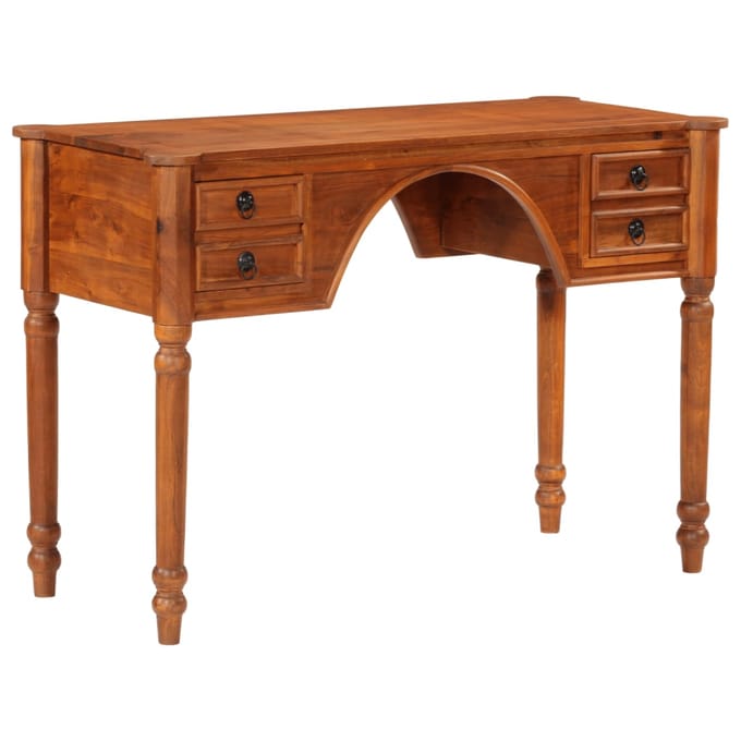 vidaXL - Bureau - met - lades - 110x50x76 - cm - massief - acaciahout
