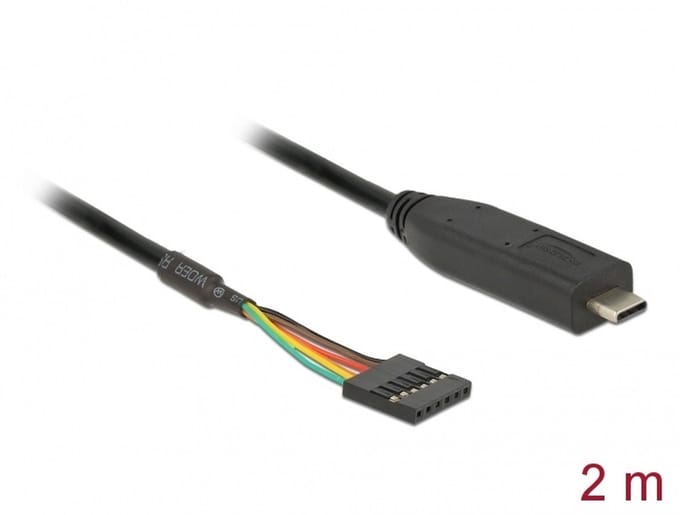 Delock Converter USB Type-C™ 2.0 male to LVTTL 6 pin pin header female 2.0 m