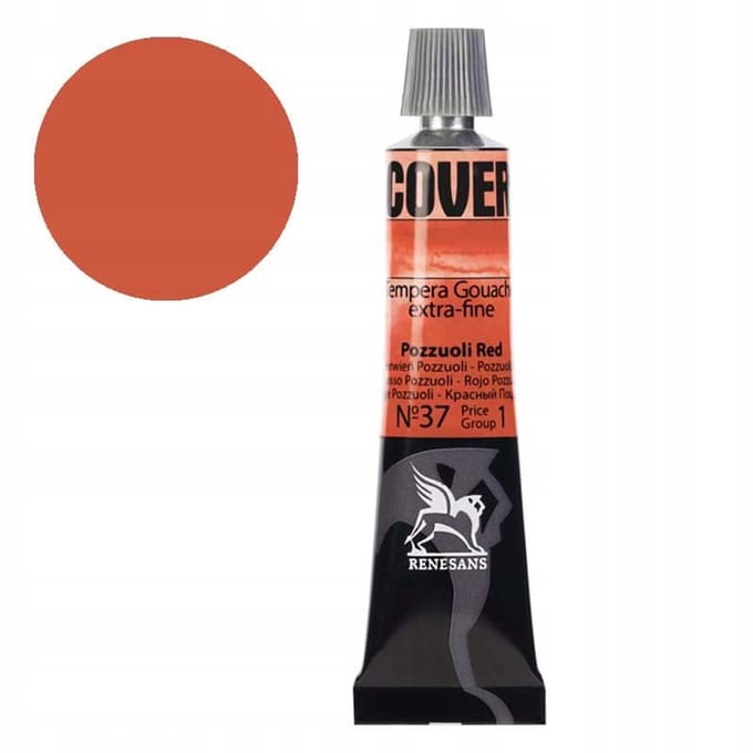 Renesans Cover Tempera Gouache Verf 20ml - Pozzuoli Rood