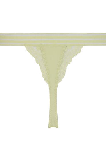 Hunkemöller Dames Lingerie String Sully - Groen - maat M