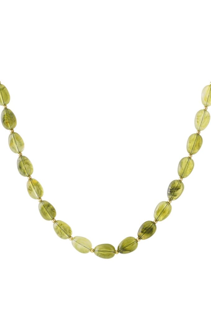 Bijoutheek Collier Statement Kralen Army Green